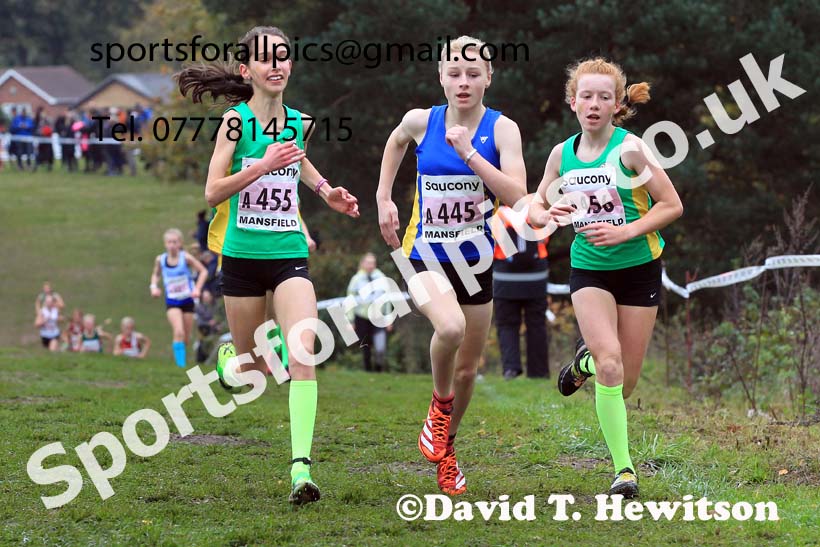 Girls Under-13s, 2022 National Cross Country Relays, Berry Hill Park, Mansfield.  Photo: David T. Hewitson/Sports for All Pics